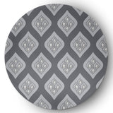 Ogee Bold Pattern Soft Chenille Area Rug, Gray, 5' Round