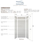 Transolid SaraMar 36"x36"x96" 6-Piece Shower Wall Kit with Extension, Lunar