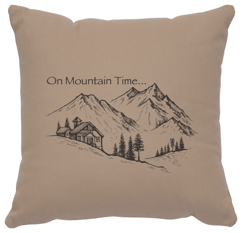 Image Pillow 16x16 Mtn Time Cotton Alabaster