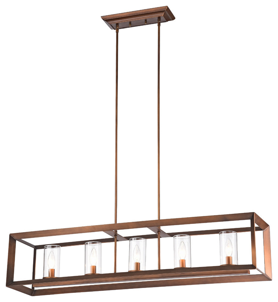 Alois 41" Chandelier Antique Copper Finish