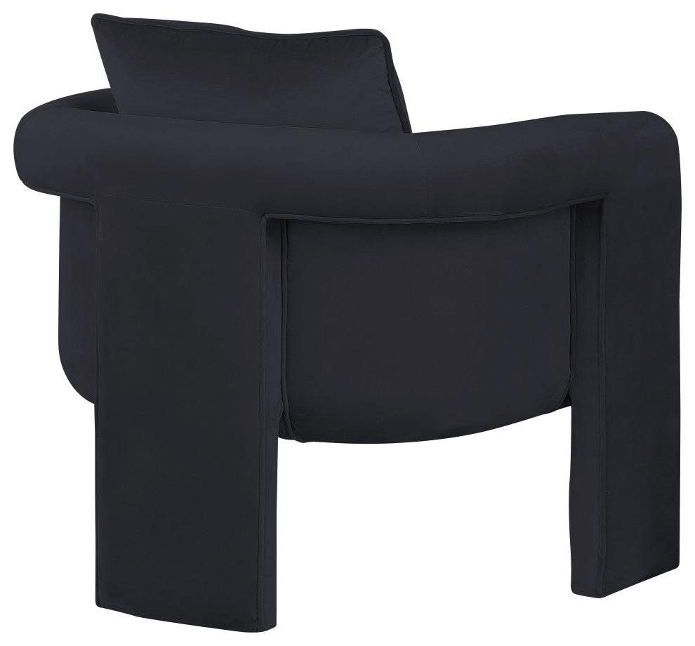 Sloan Velvet Accent Chair, Black