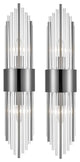 Modern Crystal Wall Sconce Set of 2, Black