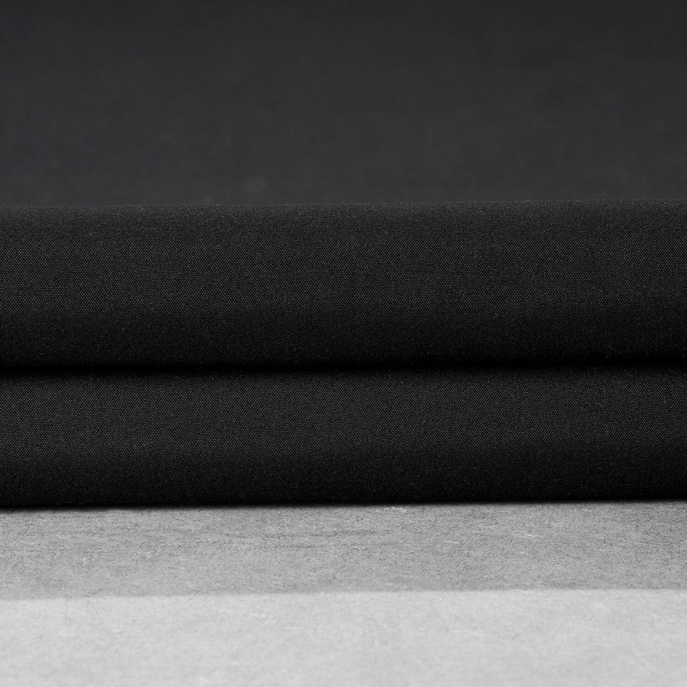 Runway Black Placid Thermal Hotel Blackout Fabric Sample, 4Wx4L
