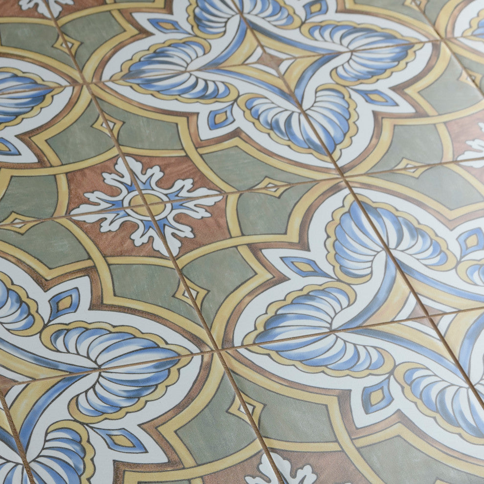 Harmonia Classic Ceramic Floor and Wall Tile, Grove Green