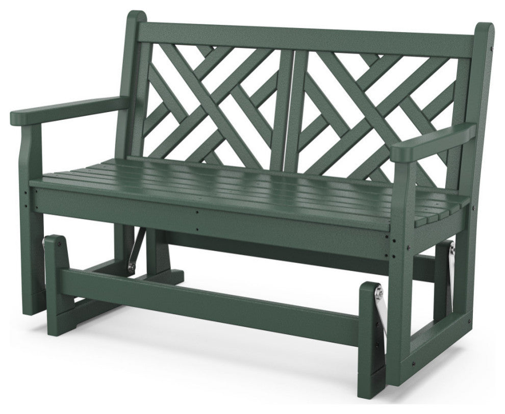 Polywood Chippendale Glider, Green