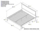 Metro Open Foot Bed, White, Twin XL