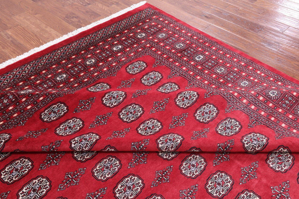 Silky Bokhara Handmade Wool Rug 9' 1" X 12' 0" - Q13759