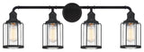 Quoizel LUD8634 4 Light 34"W Vanity Light - Earth Black