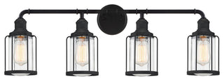 Quoizel LUD8634 4 Light 34"W Vanity Light - Earth Black
