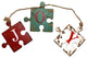 18" Distressed Wooden Joy Puzzle Sign