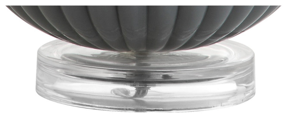 Kamille 18" Glass and Lucite Table Lamp, Gray