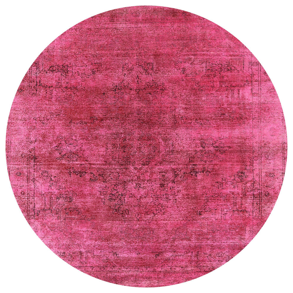 Ahgly Company Indoor Round Mid-Century Modern Area Rugs, 3' Round