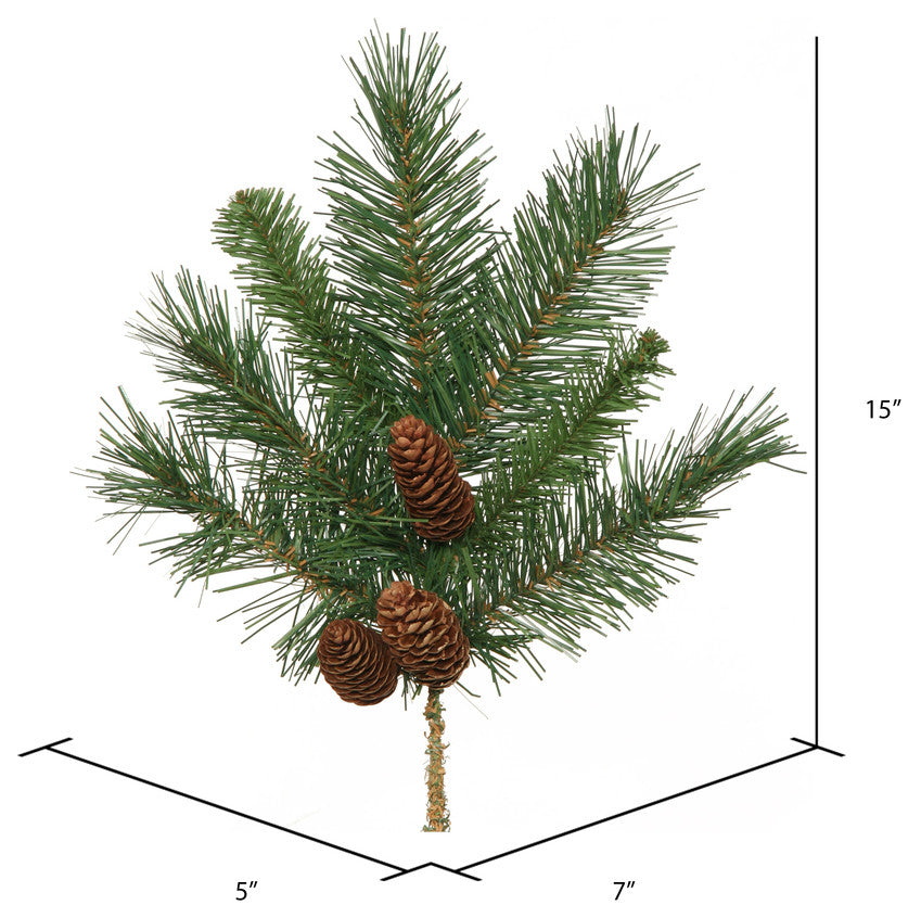 Vickerman A800901-12 15" Cheyenne Pine Artificial Christmas Spray