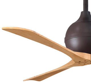 Irene-3 Paddle Fan, Textured Bronze, 52", Light Maple Blades