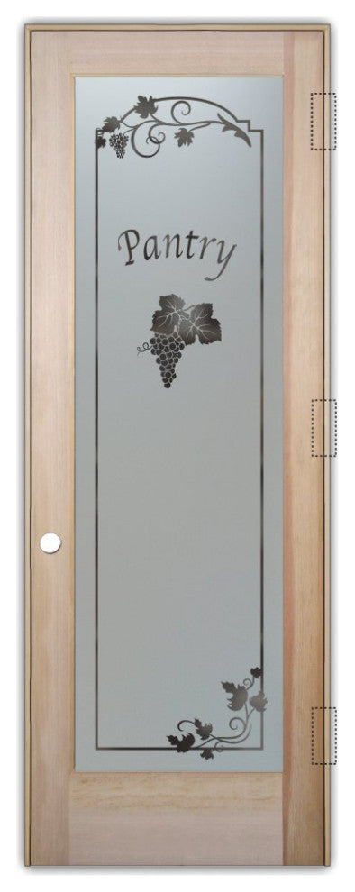 Pantry Door - Grape Cluster Grape Ivy - Douglas Fir (stain grade) - 30" x...
