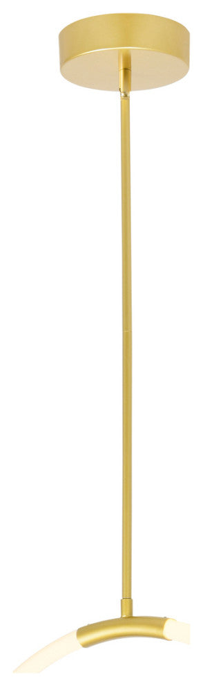 Hoops 1 Light LED Chandelier With Satin Gold Finish