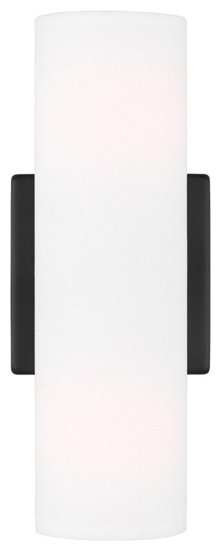 Capalino 2-Light Indoor Wall Double Sconce, Midnight Black