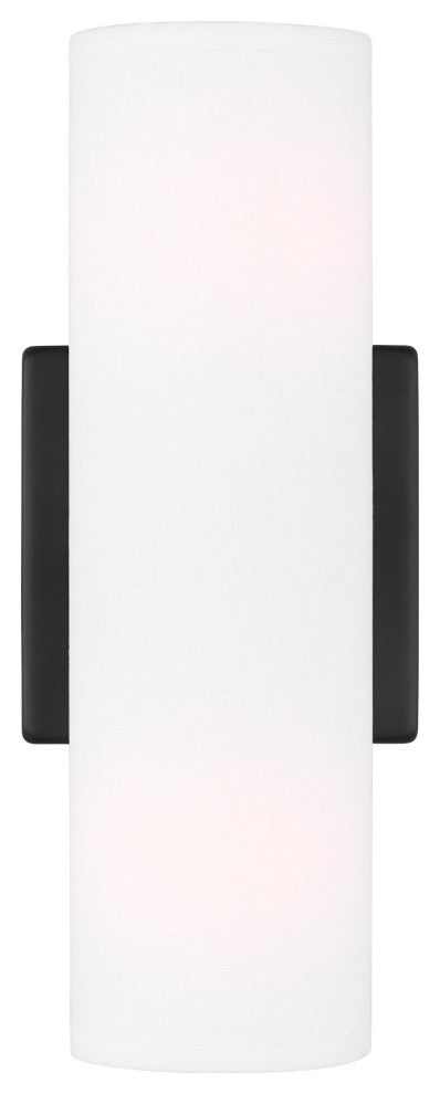 Capalino 2-Light Indoor Wall Double Sconce, Midnight Black