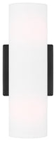 Capalino 2-Light Indoor Wall Double Sconce, Midnight Black