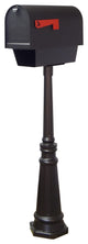 Titan Aluminum Curbside Mailbox With Newspaper Tube and Tacoma Mailbox Post