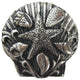 Seaside Collage Knob Antique Brass, Brite Nickel