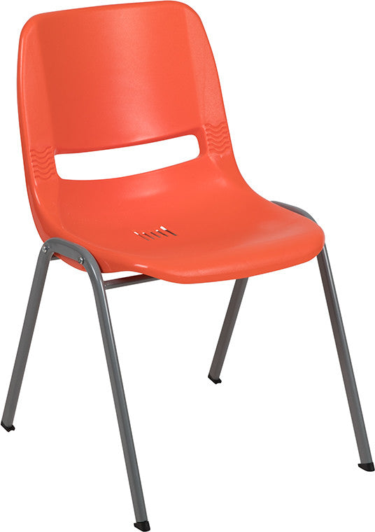 Hercules Series Ergonomic Shell Stack Chair, Orange