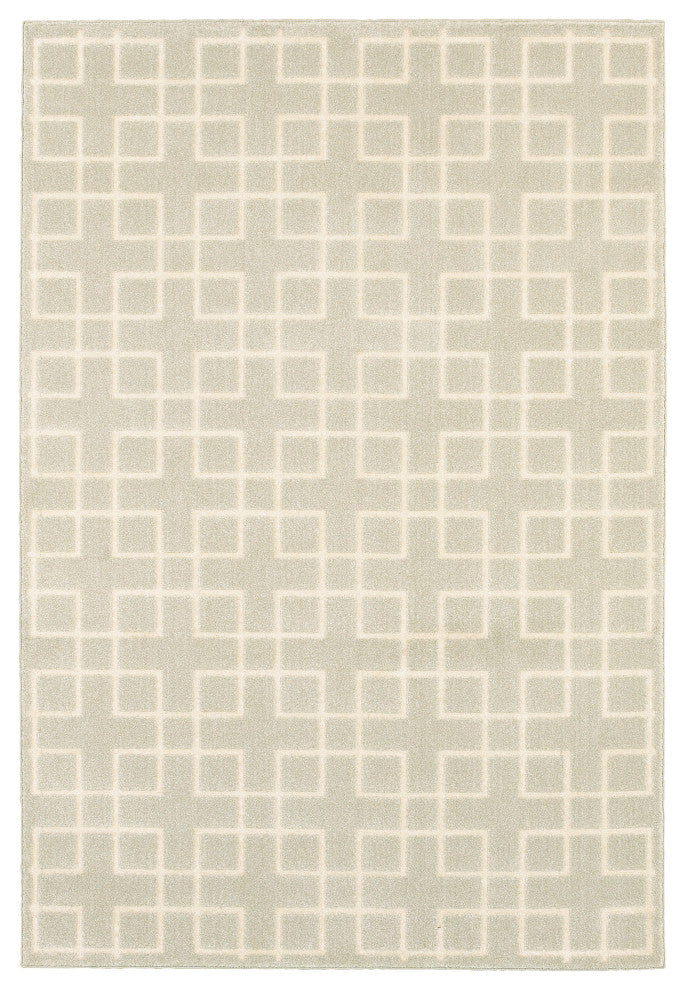 Eastwood Lattice Ivory Area Rug, 9''10"x12''10"