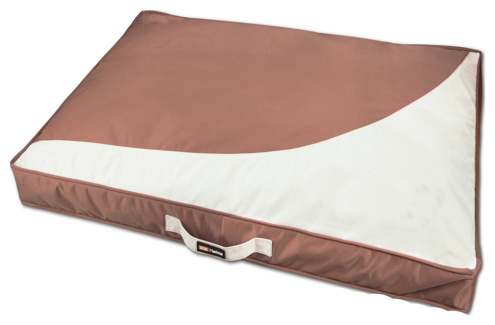 Dog Helios 'Immortal-Trek' Waterproof Rectangular Travel Dog Bed, Brown, Small