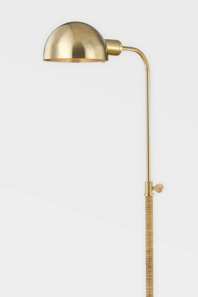 Devon 1-Light Floor Lamp by Mark D. Sikes, Aged Brass Frame