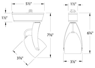 LED810 Impulse LED 3000K 90CRI 20 Degree Beam, Black for H Track