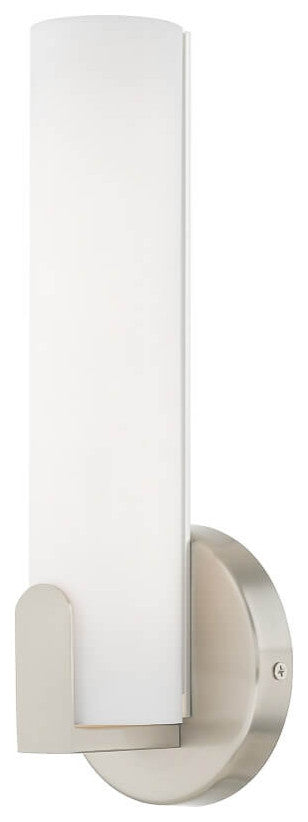 Livex Lund 12" Tall LED Brushed Nickel ADA Wall Sconce