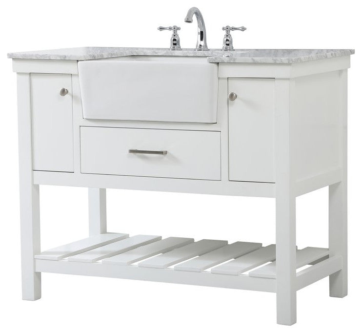 Home Living 22" Farmhouse White-Light Bathroom Vanity