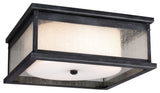 Pediment 3-Light Flush Mount, Dark Weathered Zinc