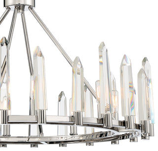 Crystorama WAT-B2008-PN, 8-Light Chandelier, Polished Nickel