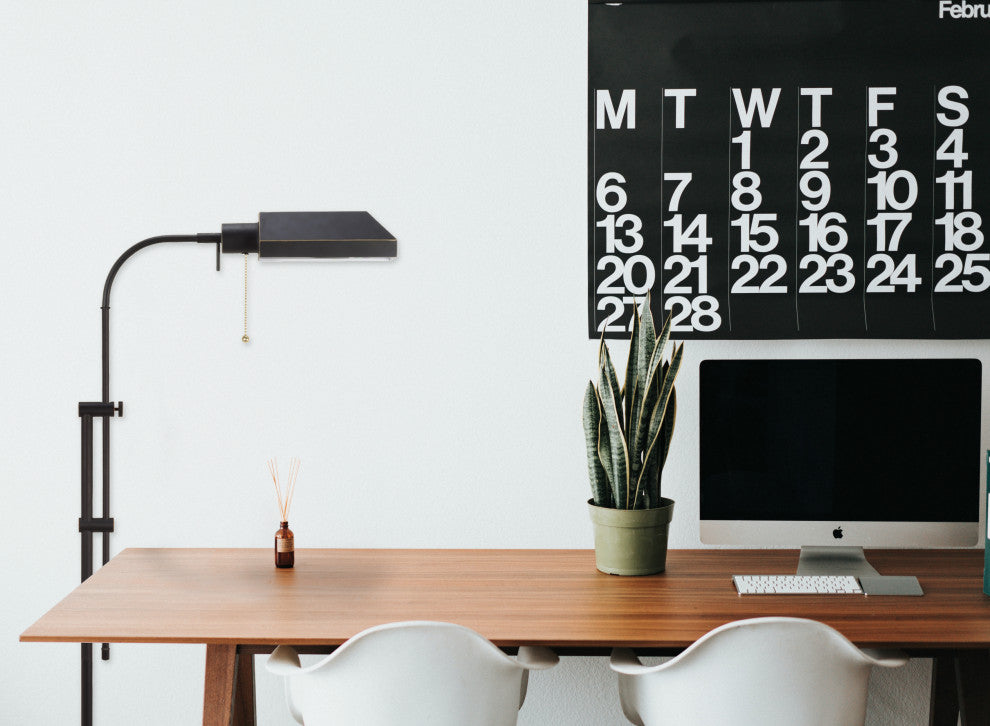 Kira Home Prescott 58" Adjustable Standing Pharmacy Floor Lamp, Includes 6W LED,