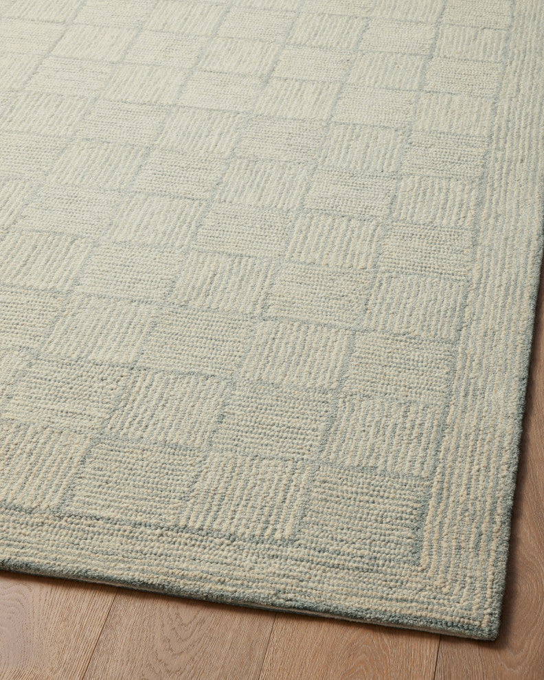 Chris Loves Julia x Loloi Francis Silver / Sky 7'-9" x 9'-9" Area Rug