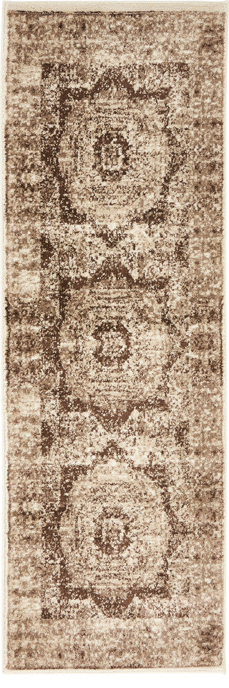 Unique Loom Dark Beige Lygos Imperial 2' 0 x 6' 0 Runner Rug
