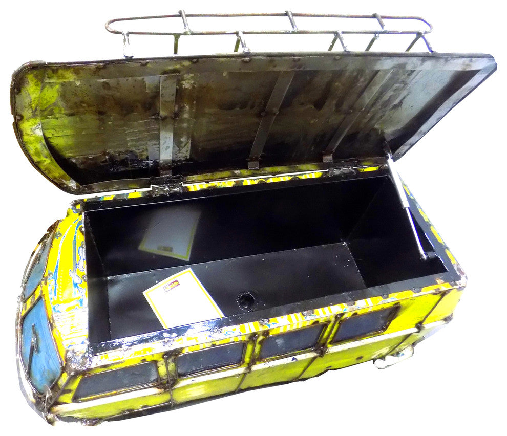 Think Outside Yellow Kombi Handmade Metal Fully Functional Beverage Cooler