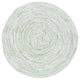 Safavieh Braided Brd271Y Solid Color Rug, Ivory and Green, 4'0"x4'0" Round