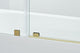 56"“60"Wx76" Frameless Sliding Shower Door With Clear Glass, Titanium Gold