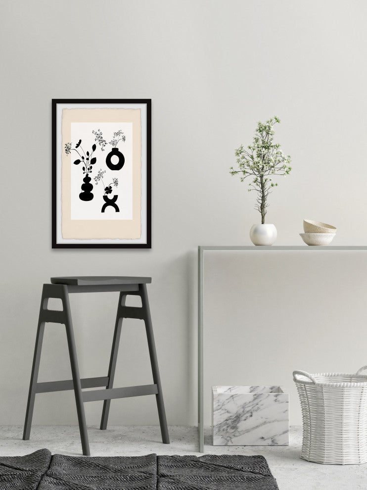 "Assorted Vases" Framed Painting Print, 8x12