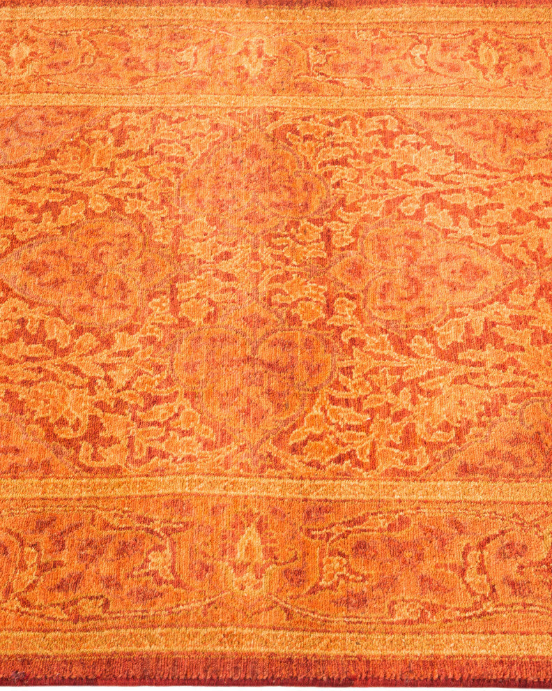 Mogul, One-of-a-Kind Hand-Knotted Area Rug Orange, 2'5"x9'5"