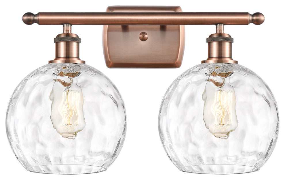 Innovations 516-2W-AC-G1215-8-LED 2 Light Bath Vanity Light, Antique Copper