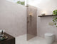 Ursa 30"x78" Frameless Fixed Glass Shower Panel With Bronze Tint, Brushed Bronze