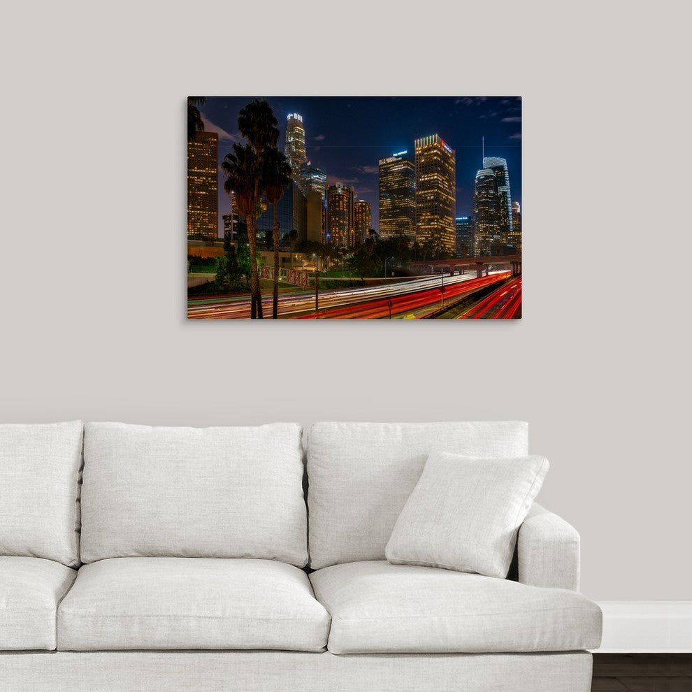 "LA down town" Wrapped Canvas Art Print, 36"x24"x1.5"