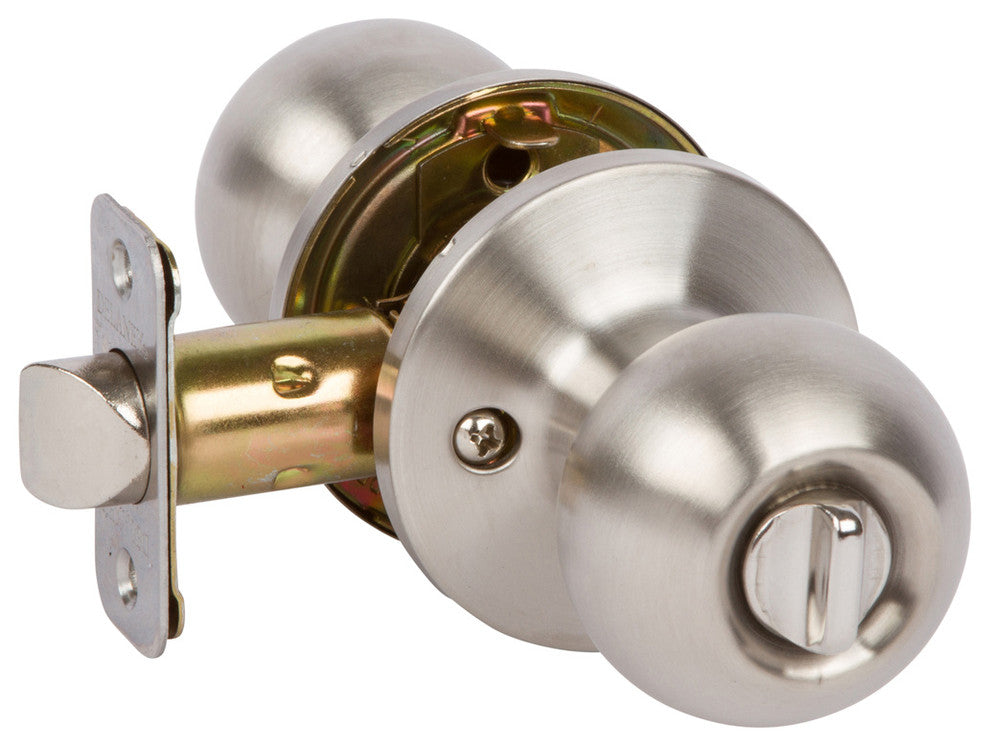 Belton Privacy Knob Set, Stainless Steel