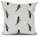 Feather Stripe, Floral Print Pillow, Black, 18" x 18"