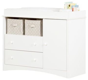 South Shore Peek-A-Boo Changing Table, Pure White