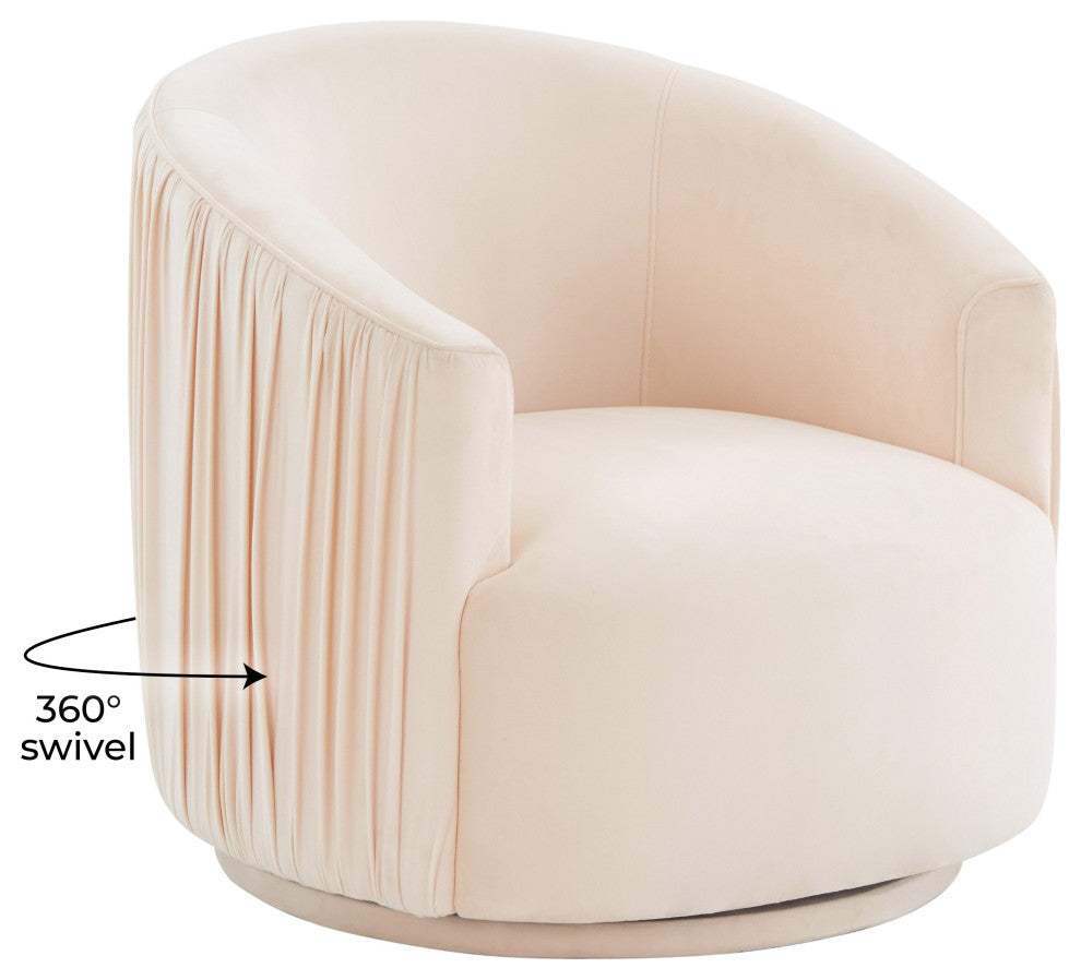 London Peche Pleated Swivel Chair