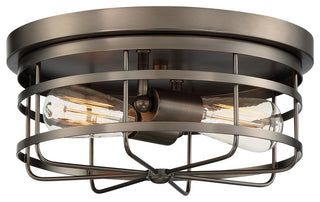 Anson 2-Light Flushmount, Satin Copper Bronze